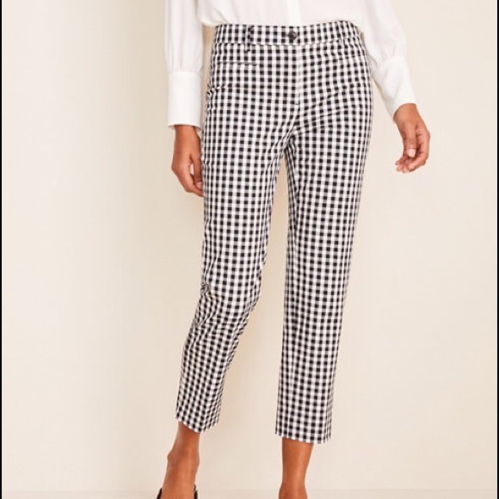 Ann Taylor Gingham print crops